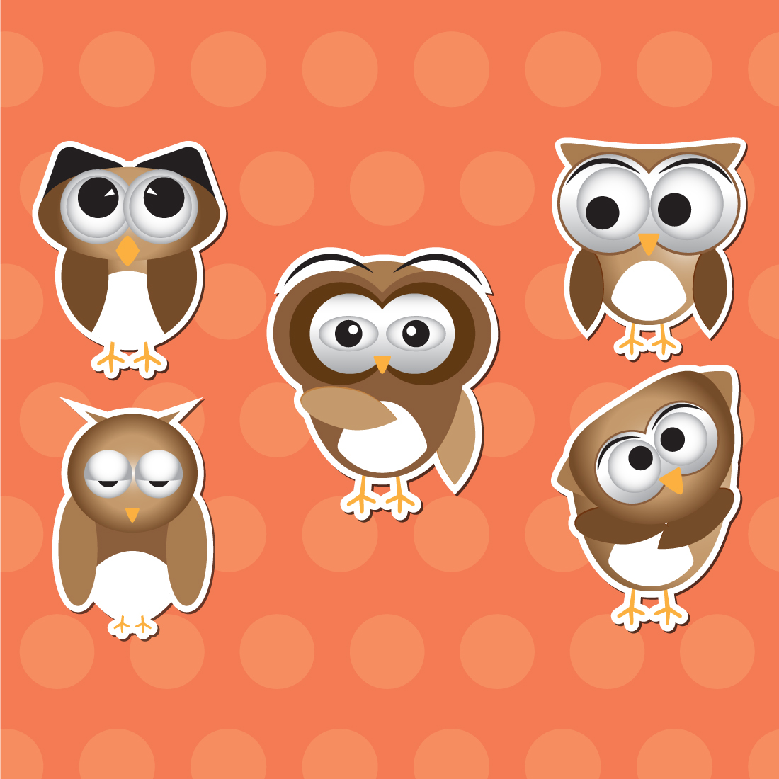 Cartoon Owl Sticker preview image.