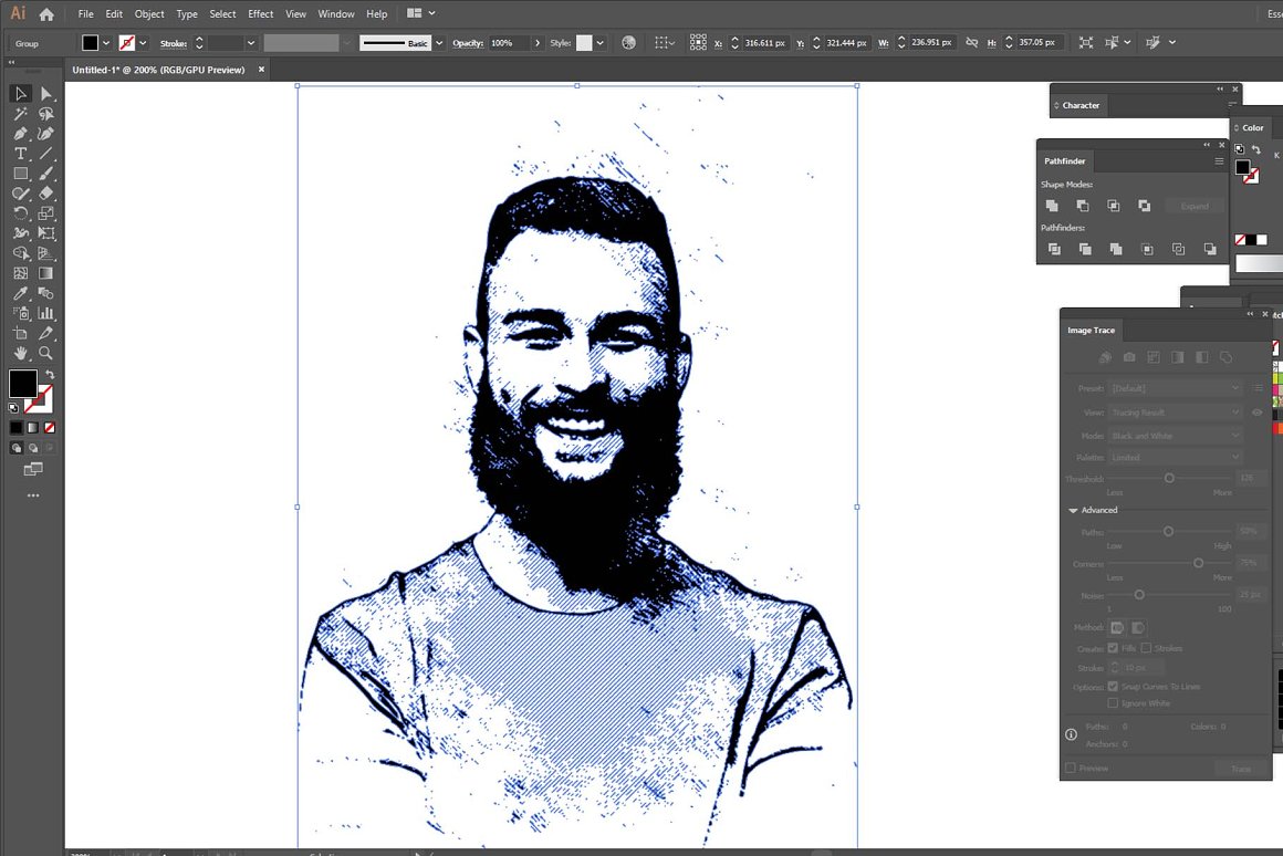 texture portrait tracing photoshop actions 12 658