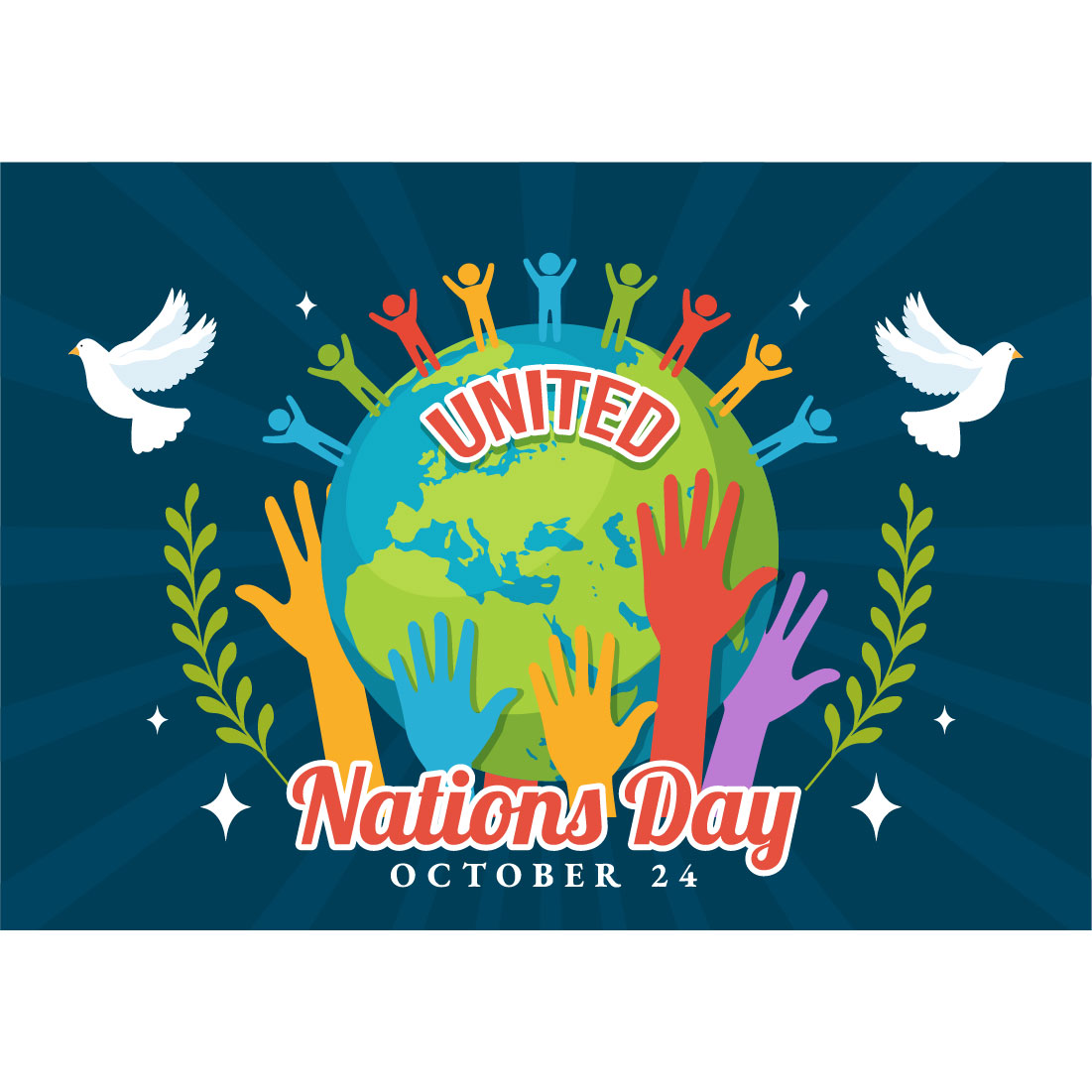 15 United Nations Day Illustration preview image.