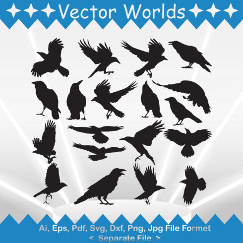 Rook Crow SVG Vector Design cover image.