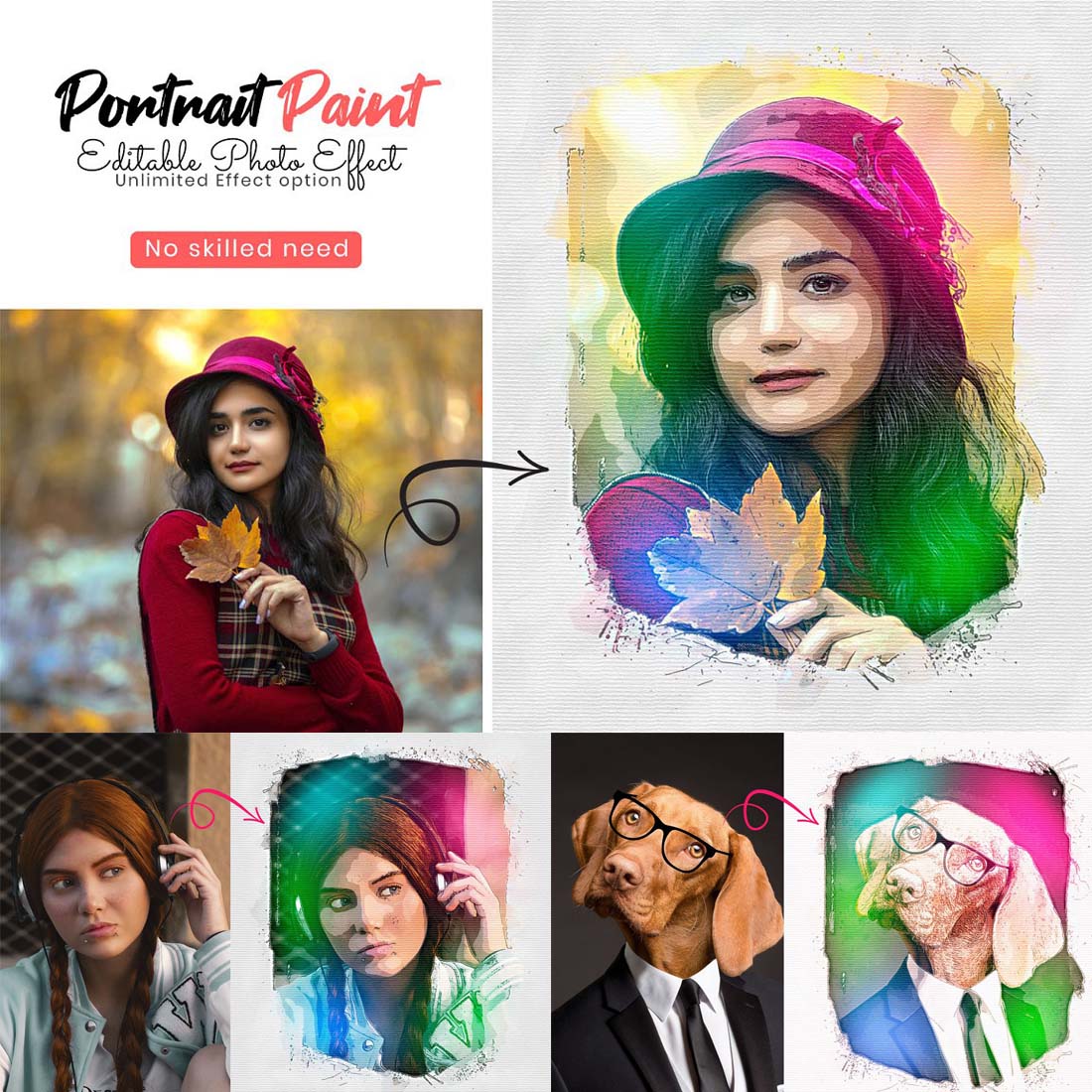 Portrait Paint Photo Effect cover image.