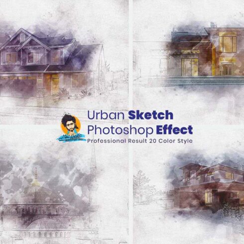 Urban Sketch Photoshop Effect cover image.