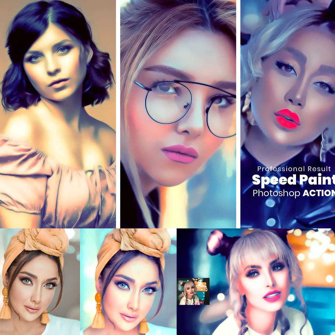 Speed Paint Photoshop Action - MasterBundles