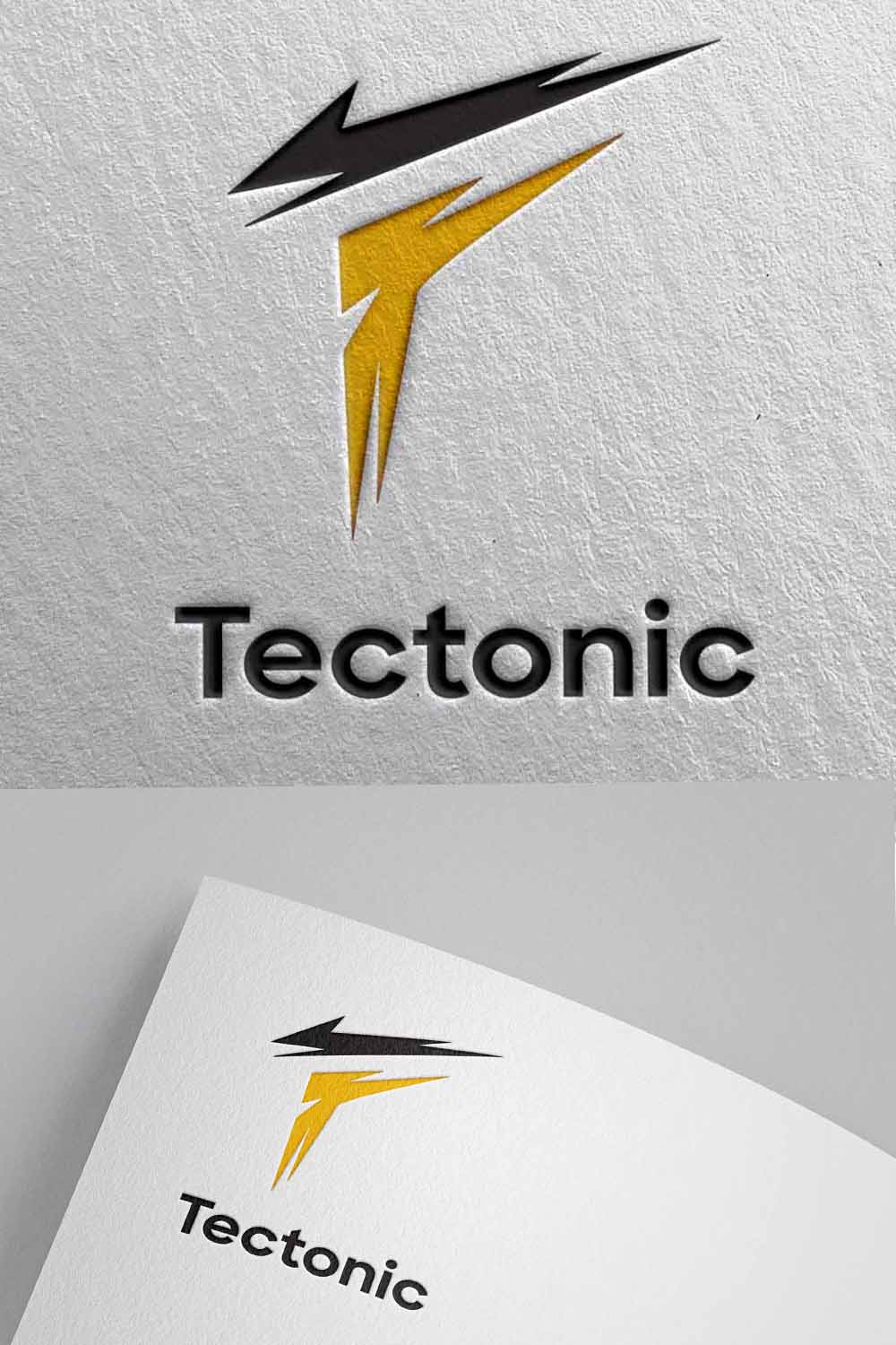 Modern Tectonic Logo Design Template pinterest preview image.