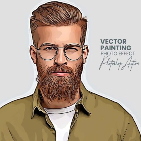 Vector Painting Photoshop Action cover image.