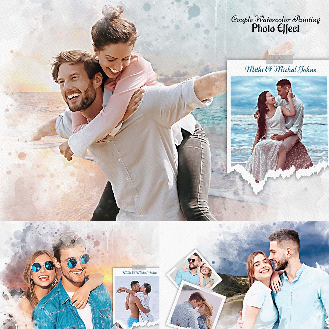 Couple Watercolor Painting Effect cover image.