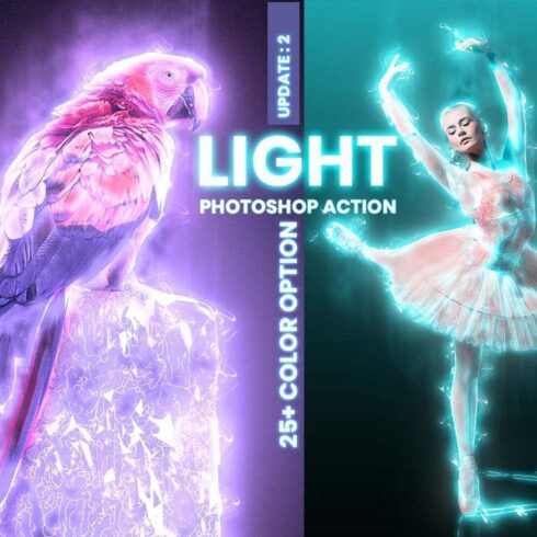 Light Photoshop Action cover image.