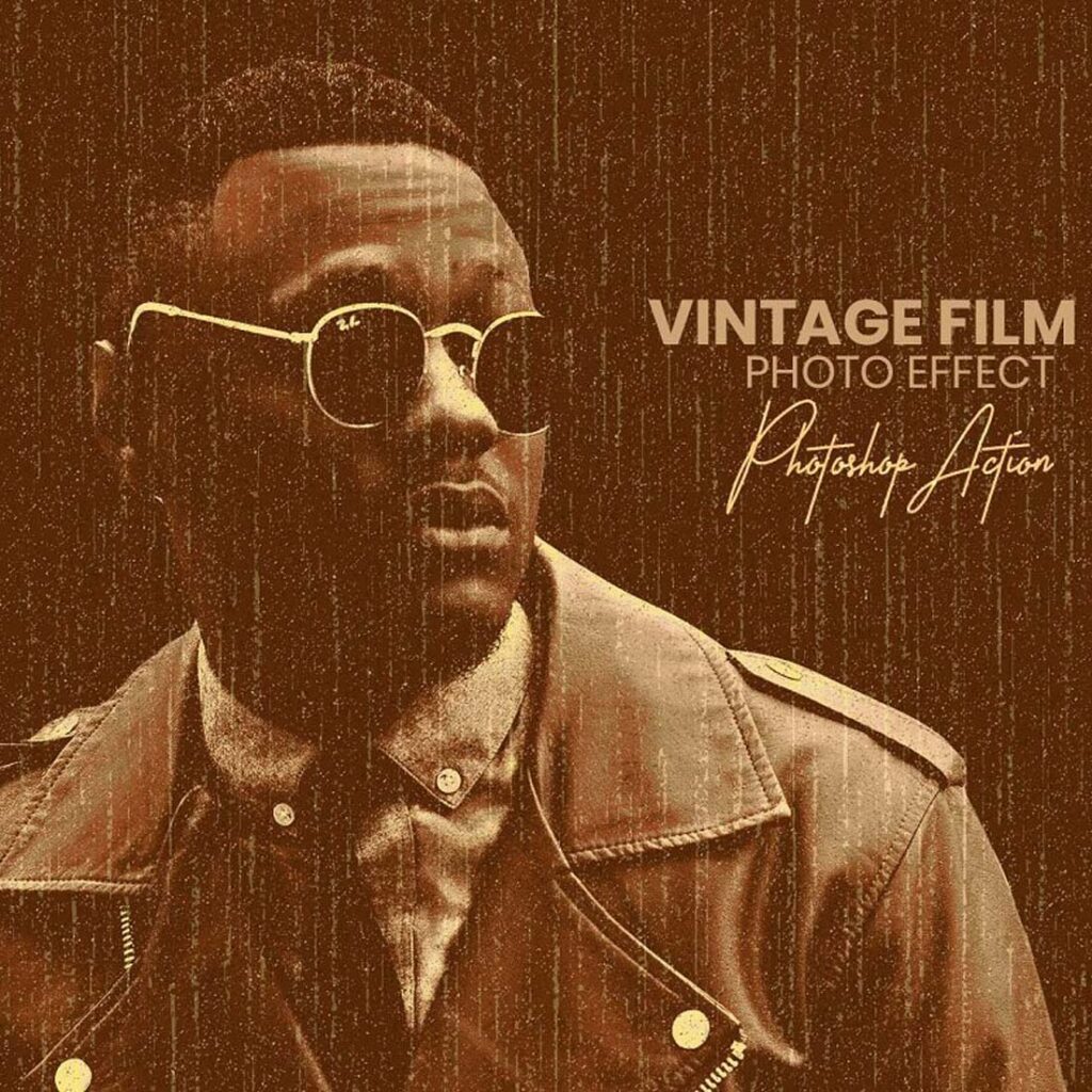 Vintage Film Photoshop Action - MasterBundles