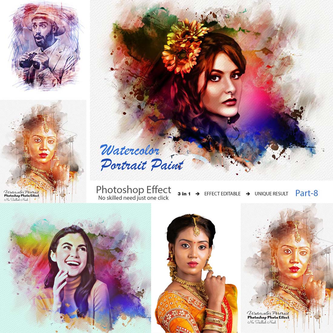 Watercolor Portrait Effect cover image.