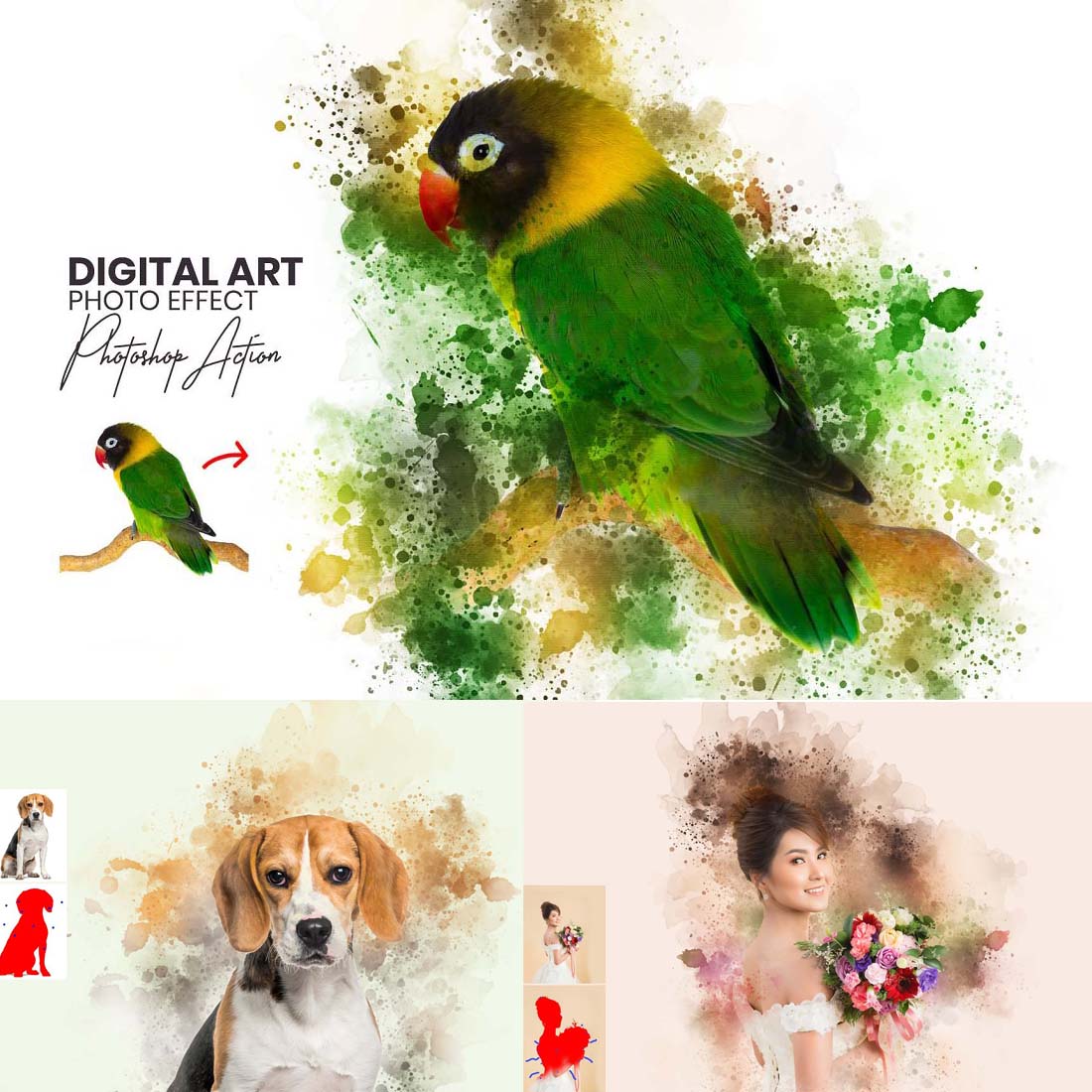 Digital Art Photoshop Actions cover image.