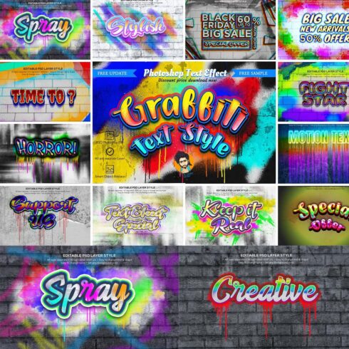 Photoshop Graffiti Text Effect cover image.