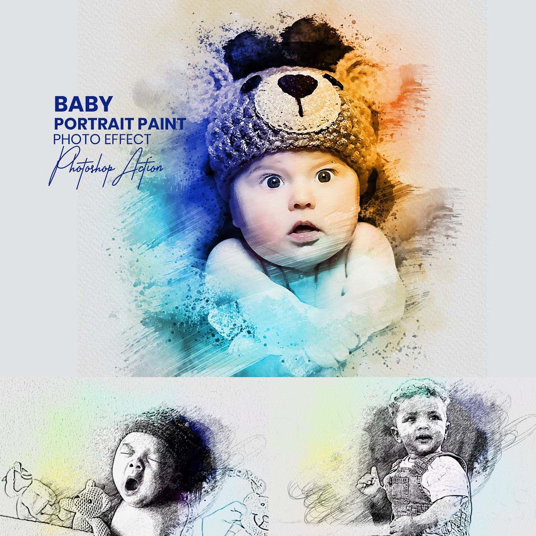 Baby Portrait Paint Photo effect cover image.