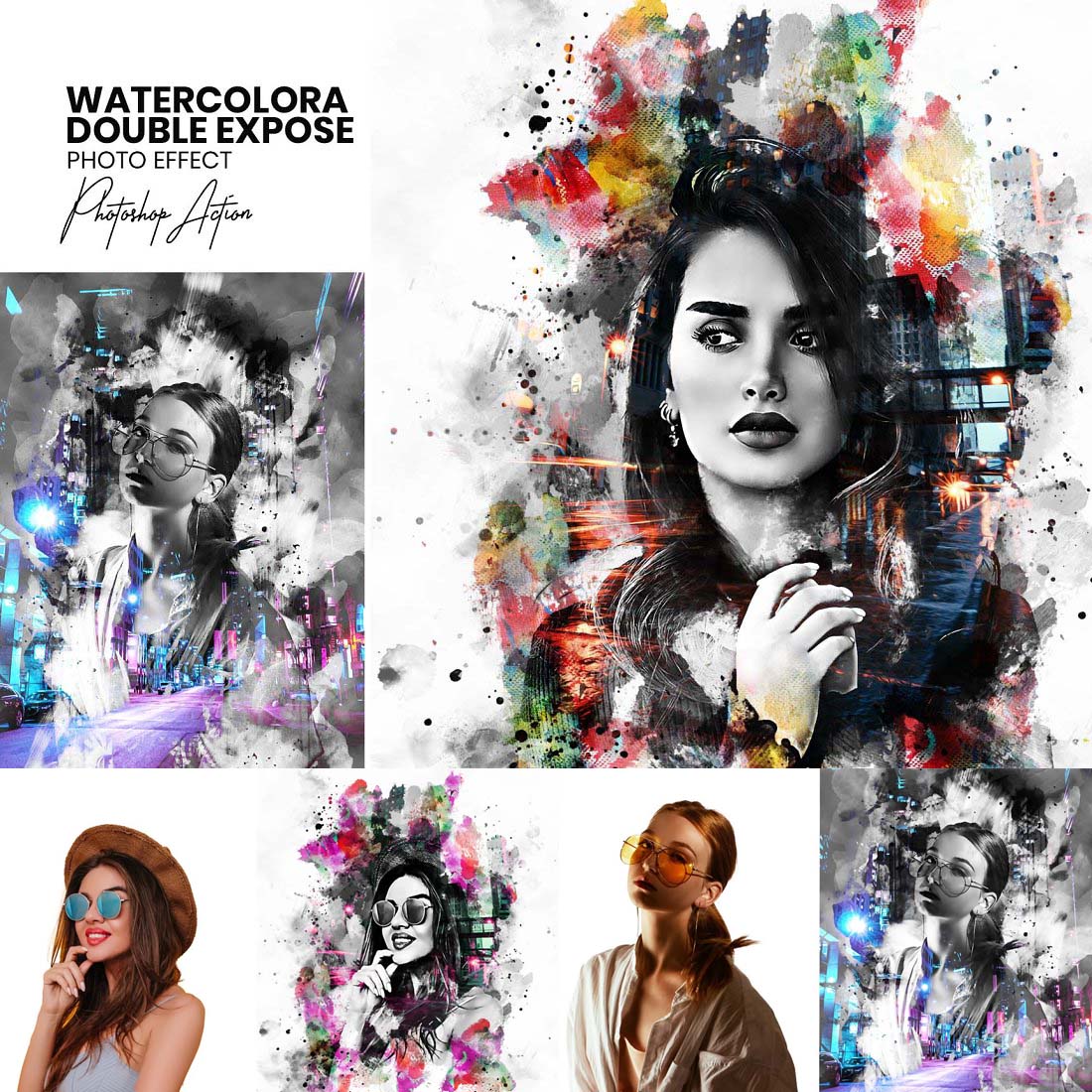 Watercolor Double Expose Painting cover image.