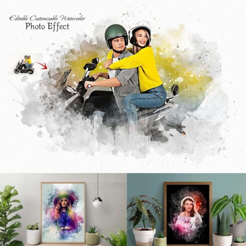 Editable Customizable Watercolor cover image.