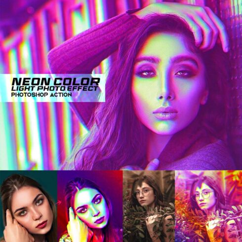 Neon Color Light Photo Effect cover image.