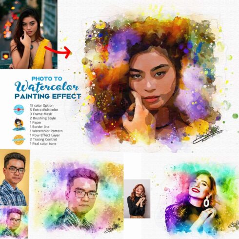 Photo to Watercolor Painting Effect cover image.