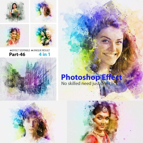 Awesome Watercolor Painting Effect cover image.