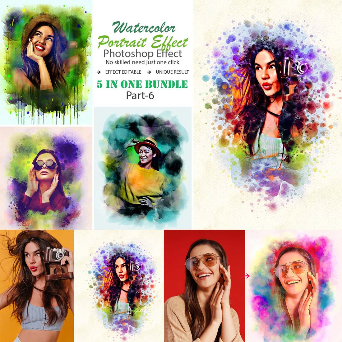 Artistic Watercolor Painting Effect cover image.