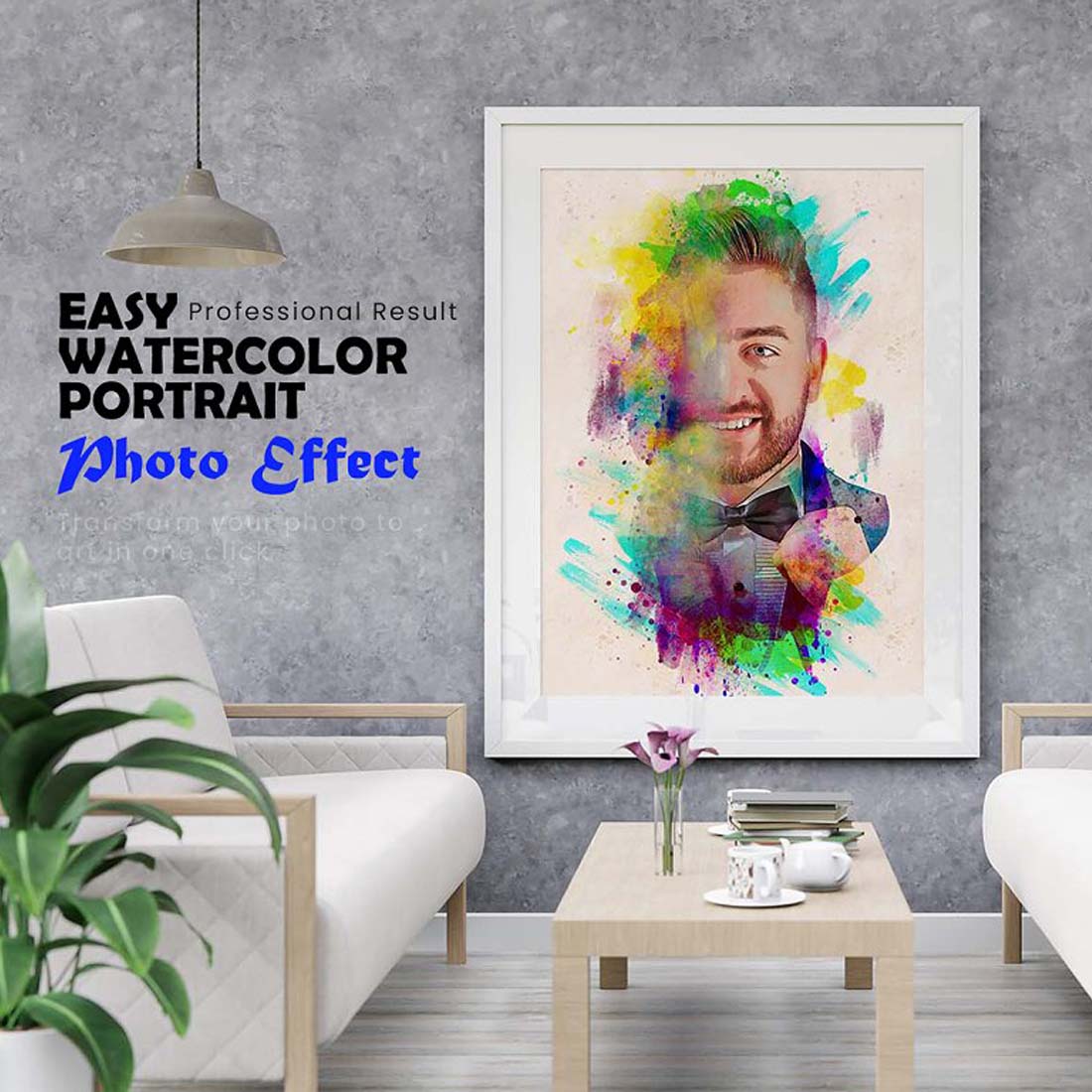 Easy Watercolor Portrait Effect cover image.