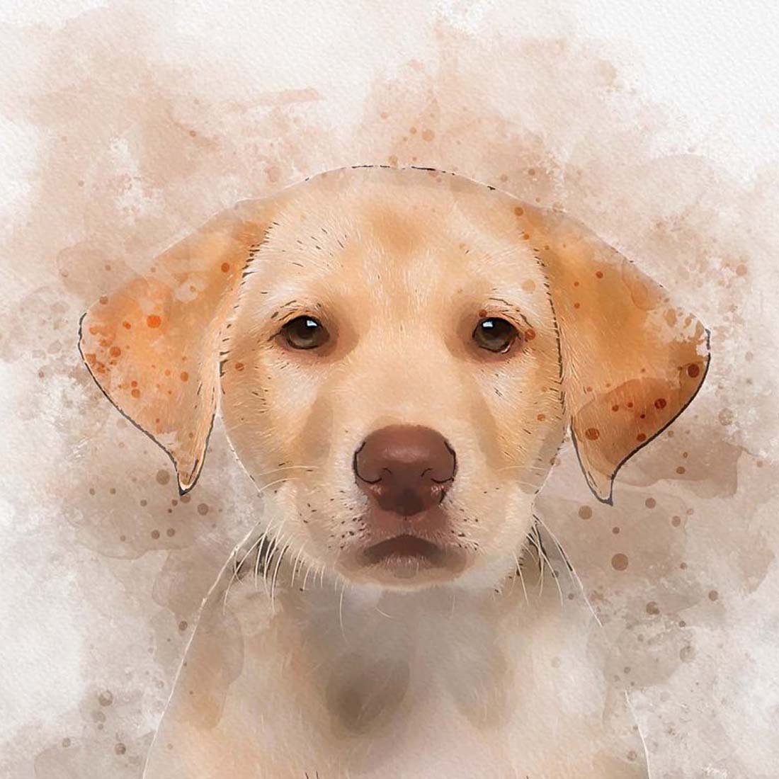 Easy Pet Watercolor Painting Effect preview image.