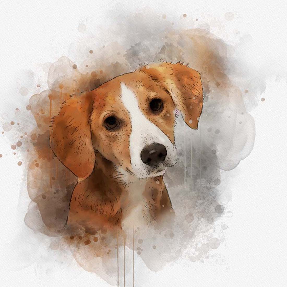 Realistic Pet Watercolor Effect preview image.