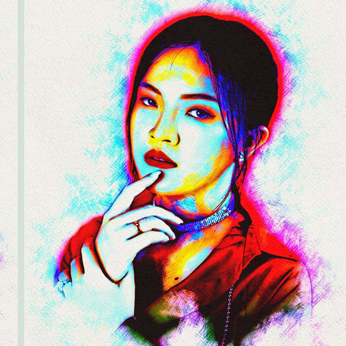 Digital Portrait Painting Effect preview image.