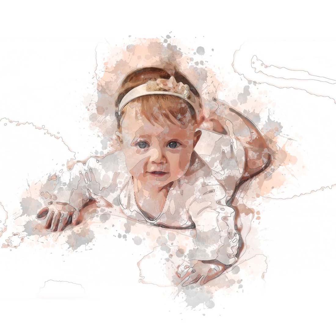 Aquarelle Photoshop Actions preview image.