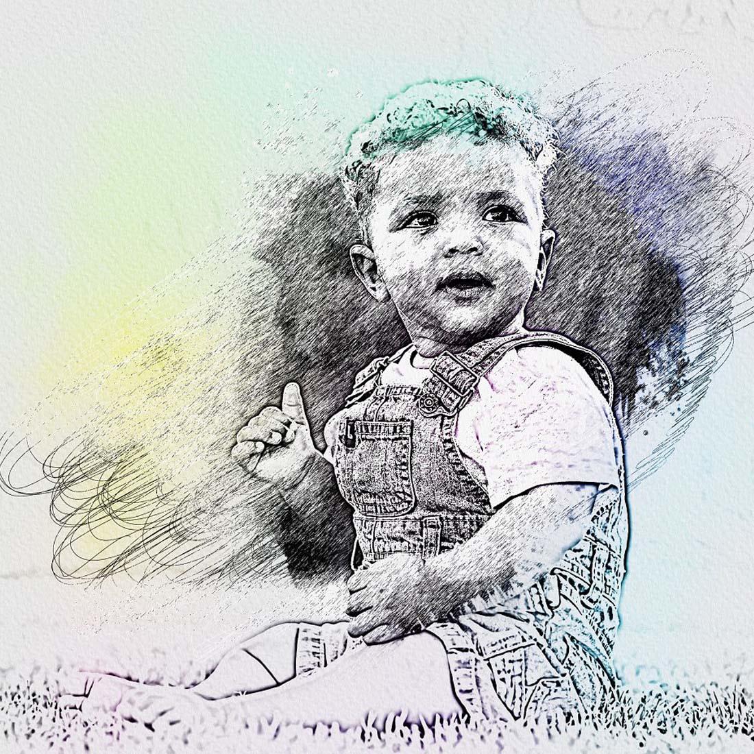 Baby Portrait Paint Photo effect preview image.