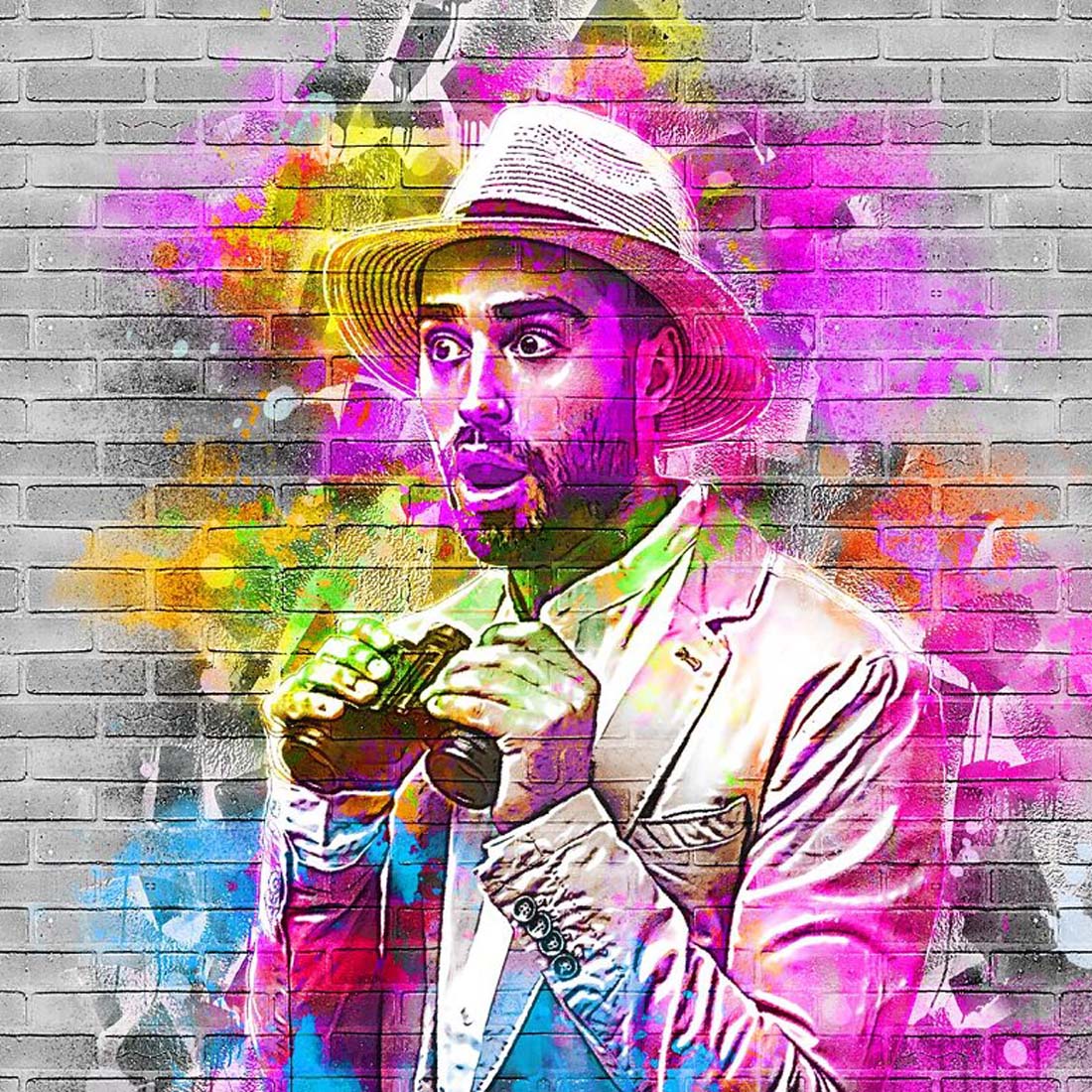 Graffiti Art Effect Photoshop Action preview image.