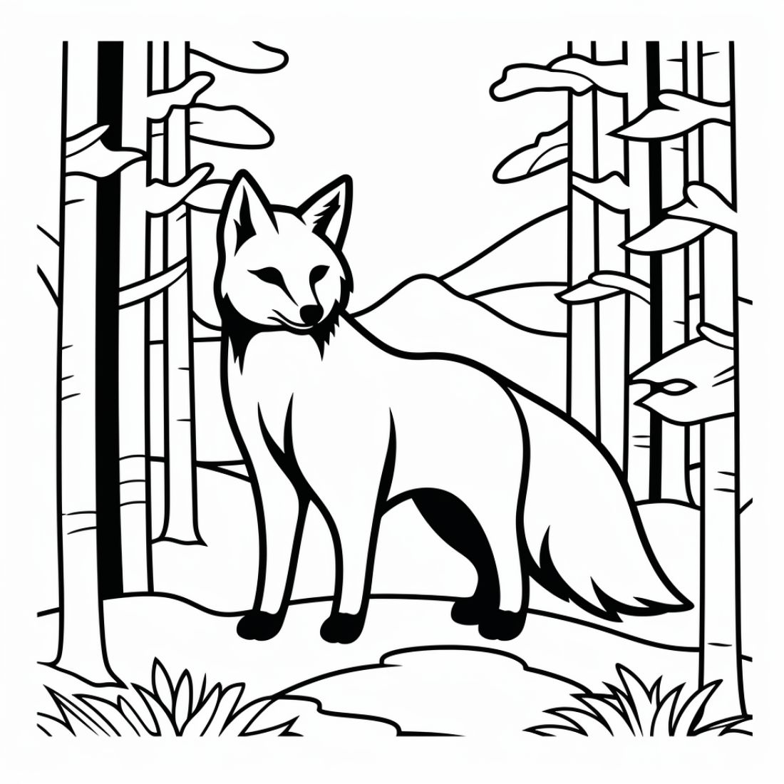 Wildlife coloring pages preview image.