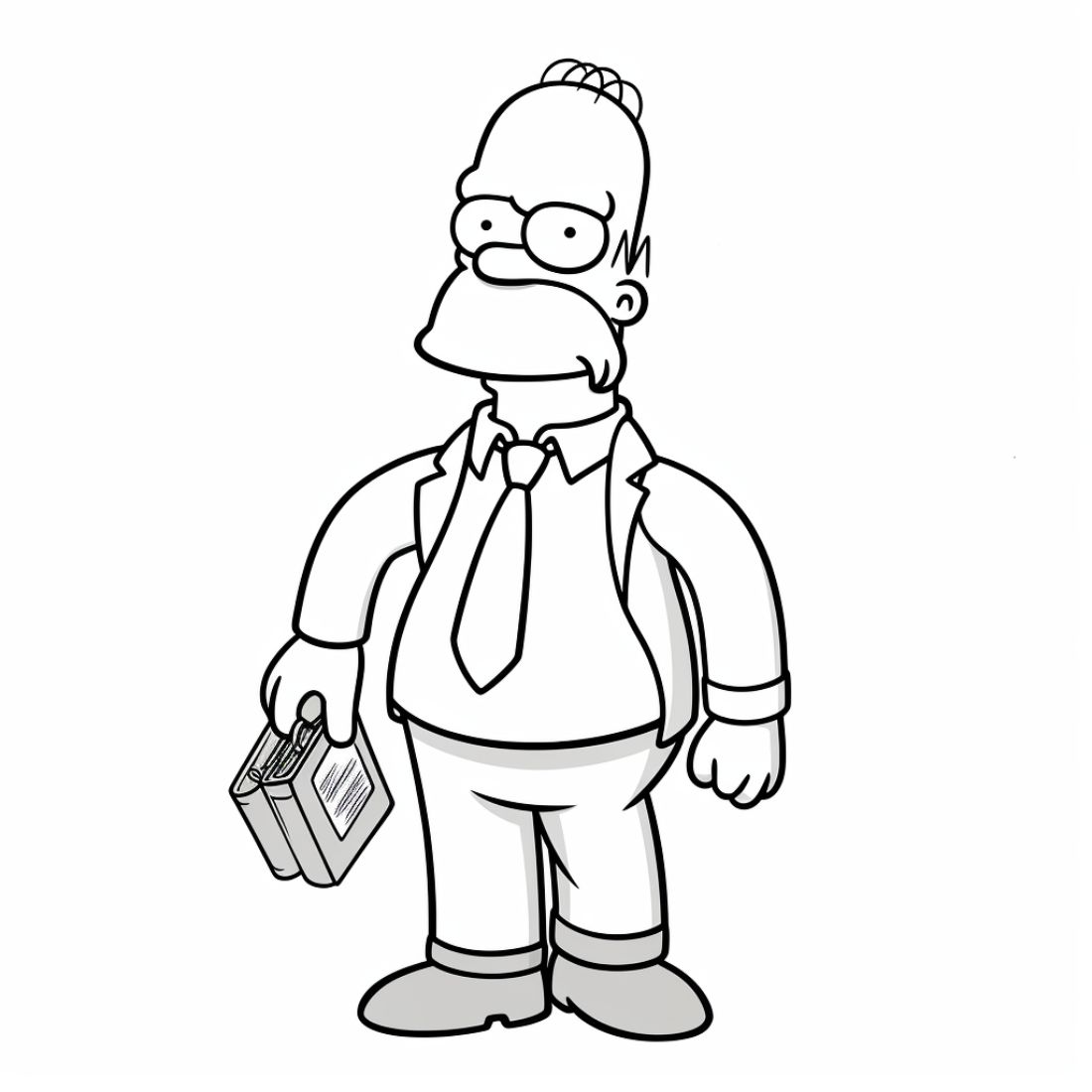 Simpsons coloring pages preview image.