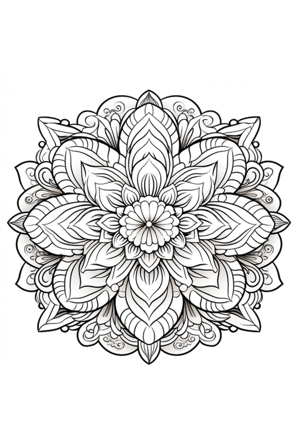 Mandala coloring pages pinterest preview image.