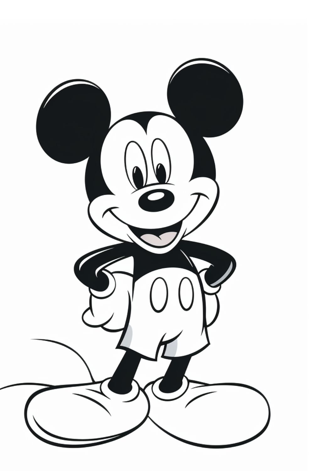 Mickey mouse coloring pages pinterest preview image.