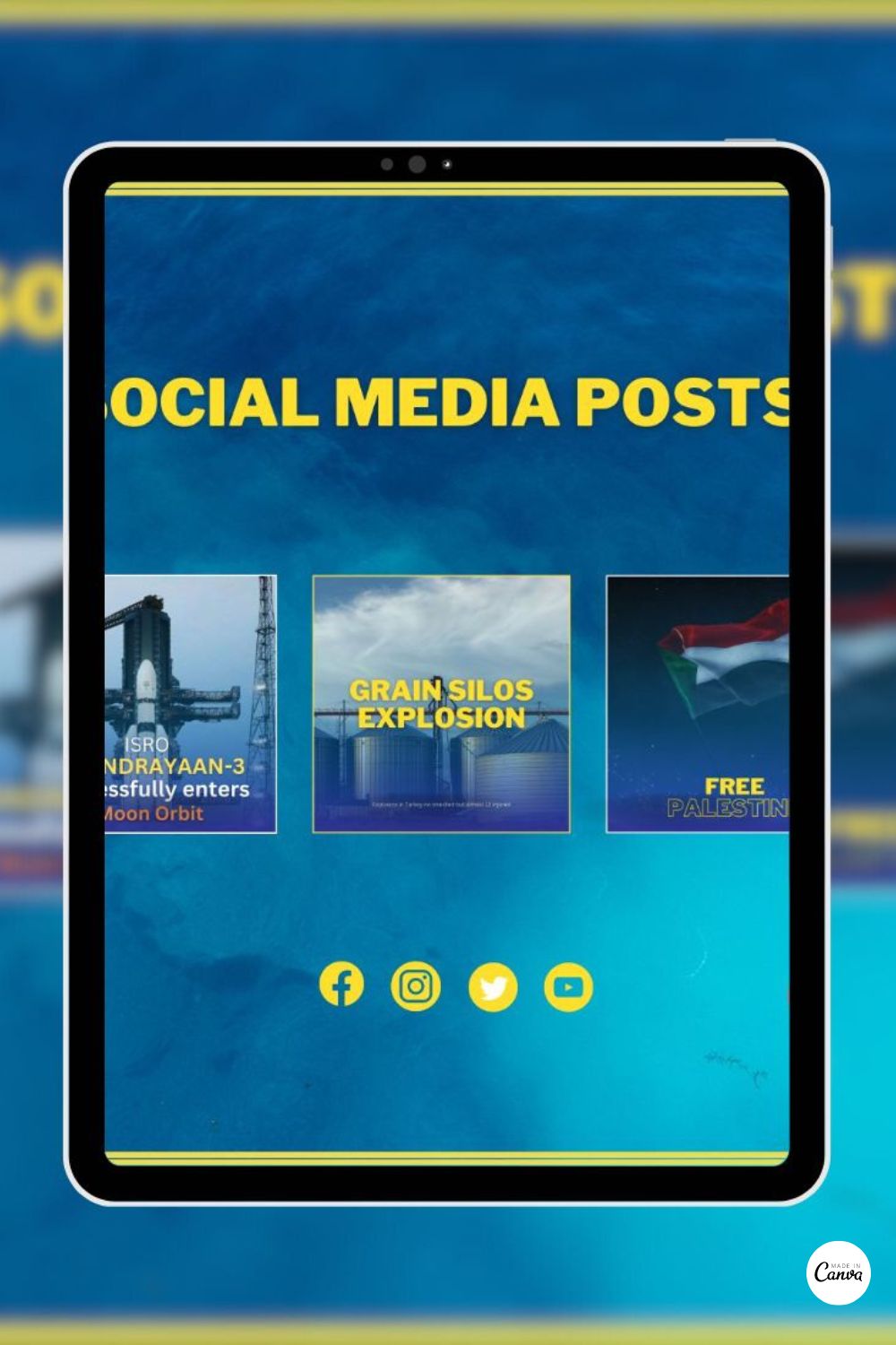 Social media Template design $9-only pinterest preview image.