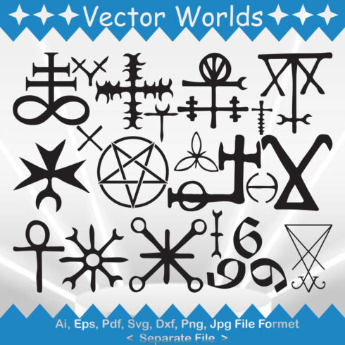 Satanic Signs SVG Vector Design cover image.