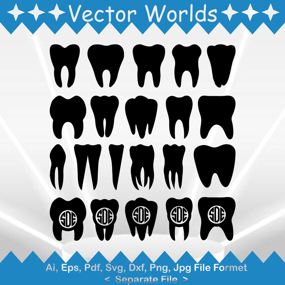 Tooth SVG Vector Design cover image.