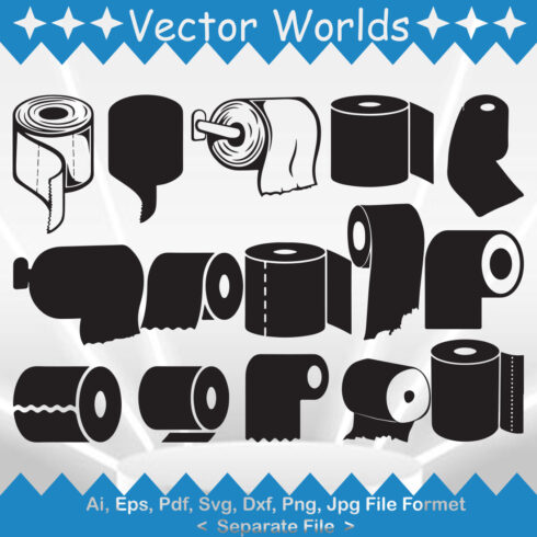 Toilet Paper SVG Vector Design cover image.