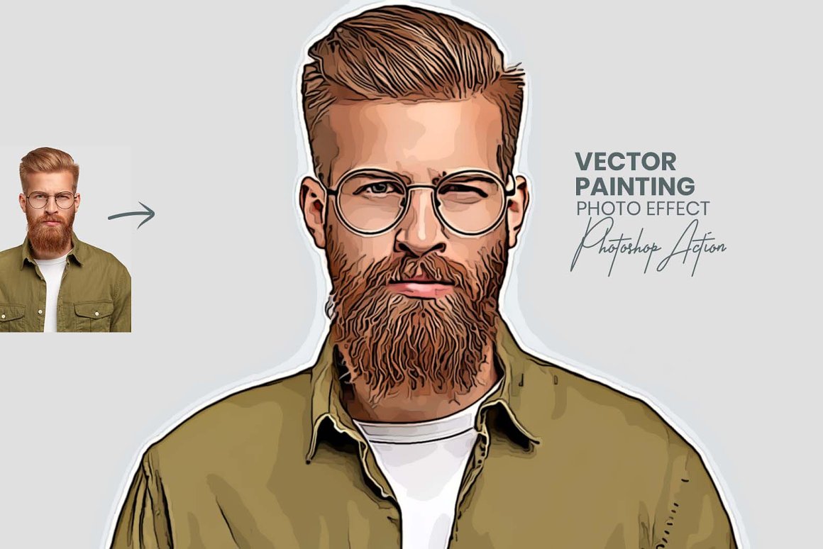 vector painting photoshop action 938