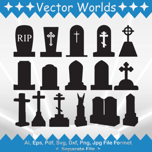 Tombstone SVG Vector Design cover image.