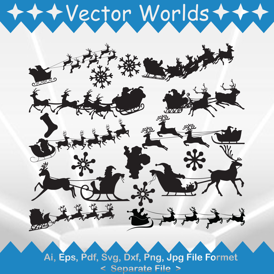 Santa Claus Raid SVG Vector Design cover image.