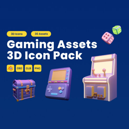 Gaming Asset 3D Icon Pack Vol 1 cover image.