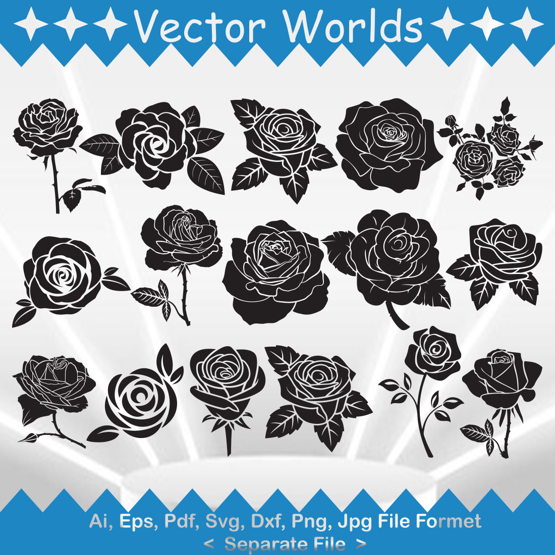 Rose SVG Vector Design cover image.