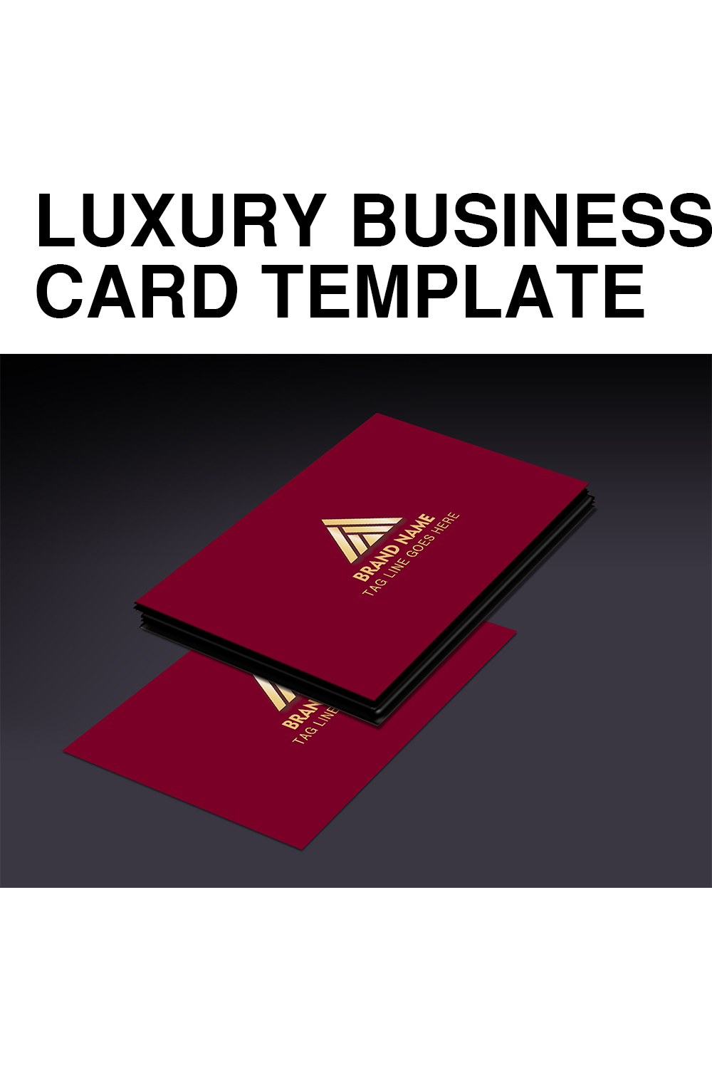 luxury business card template only for $6 pinterest preview image.