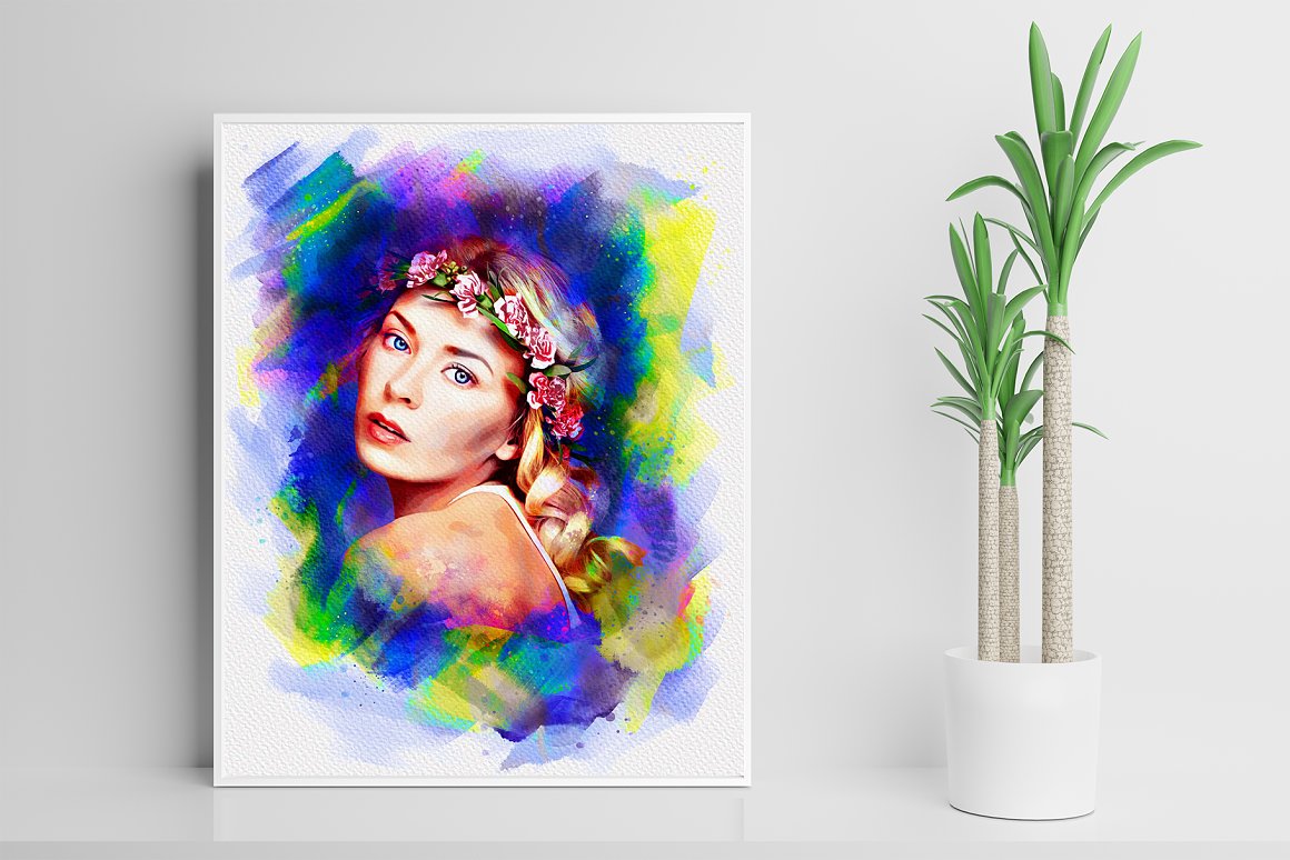 watercolor portrait painting photo effect 17 535