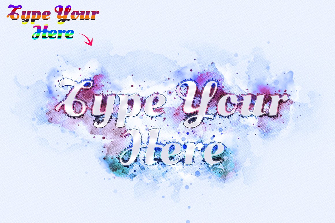 watercolor text photoshop action 13 837