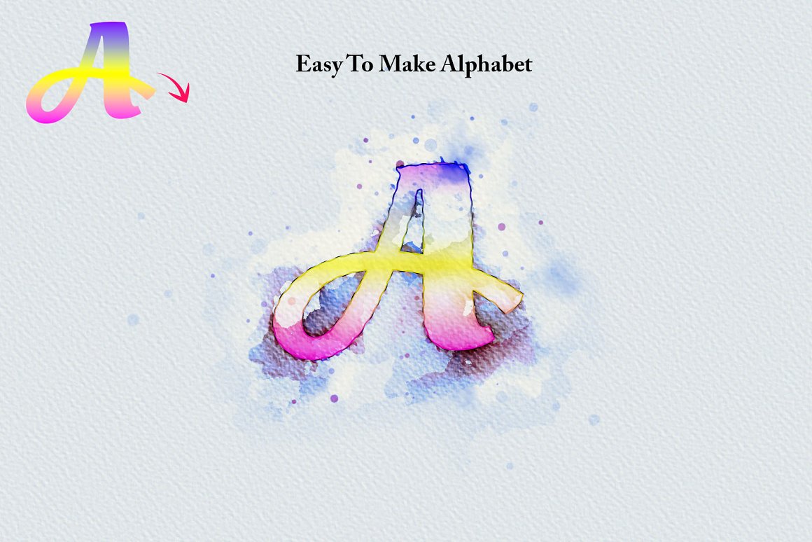 watercolor text photoshop action 14 805