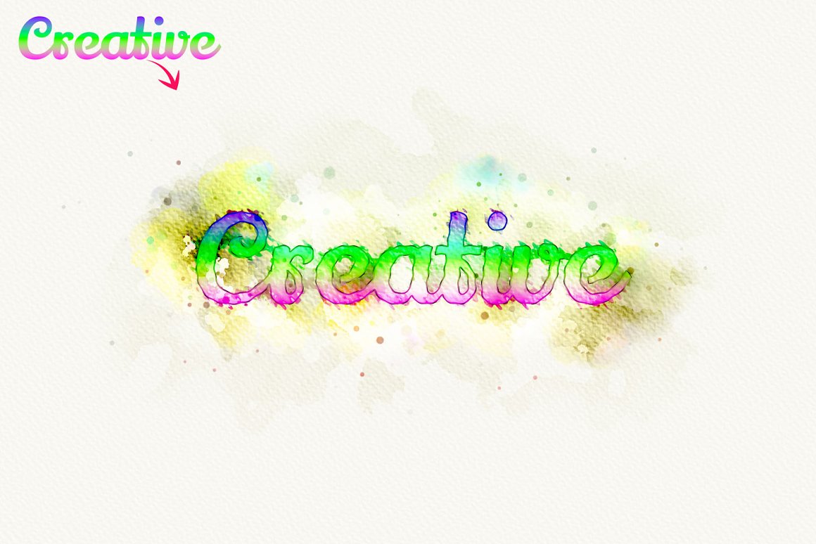 watercolor text photoshop action 15 60