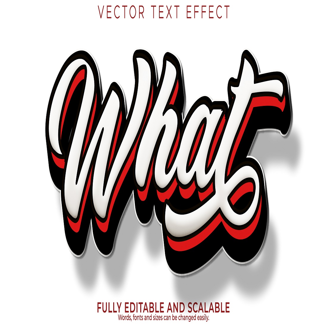 What text effect editable modern lettering preview image.