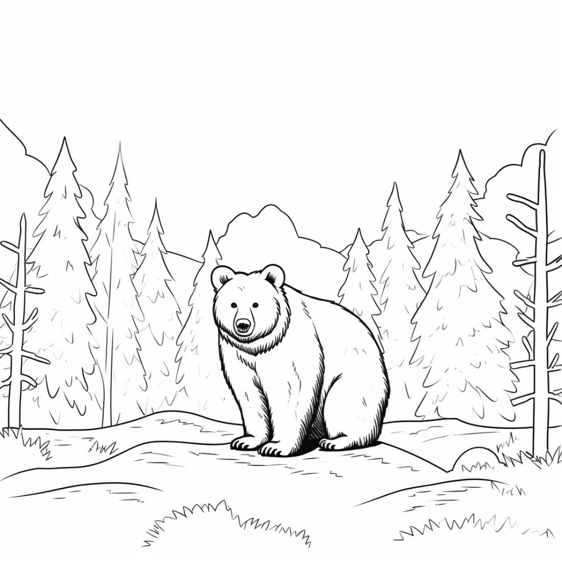 woods coloring page