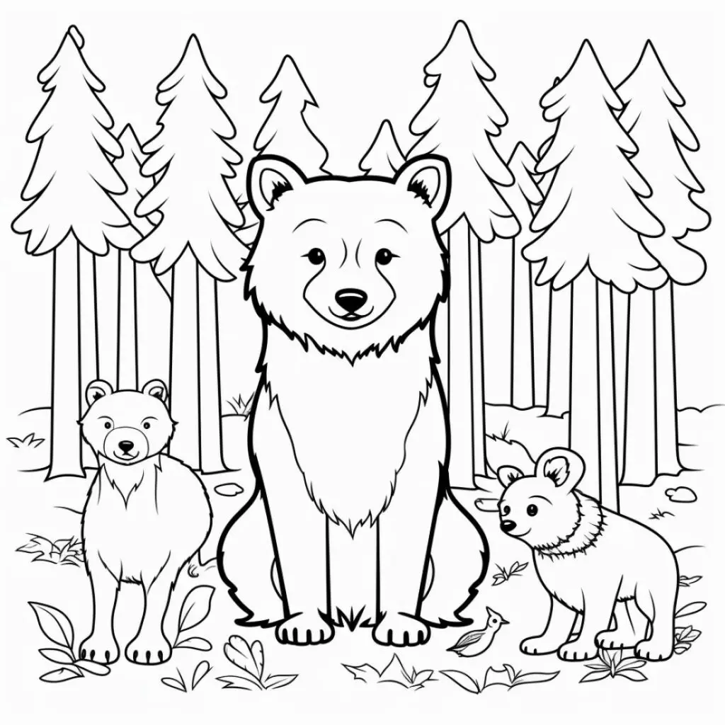 Wildlife coloring pages MasterBundles